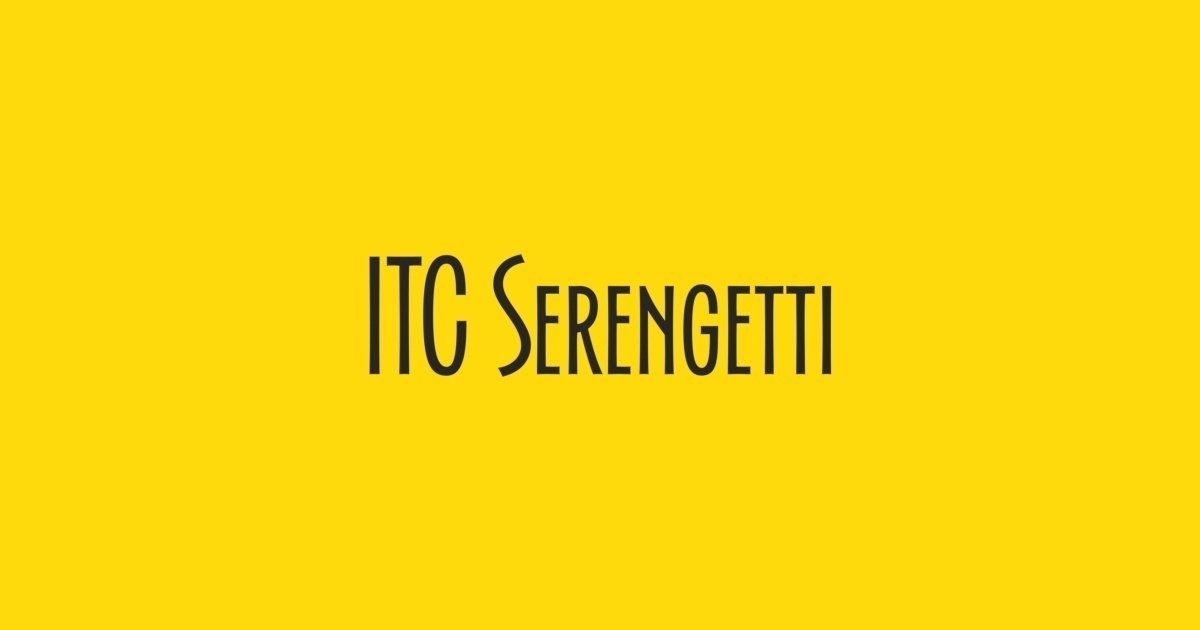 Przykład czcionki Serengetti ITC