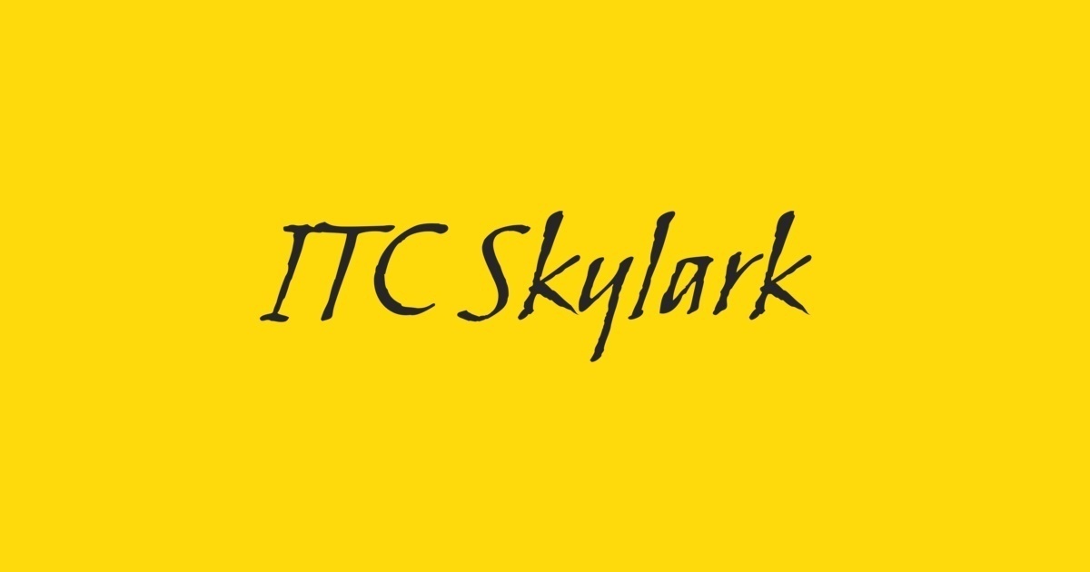 Przykład czcionki Skylark ITC Regular