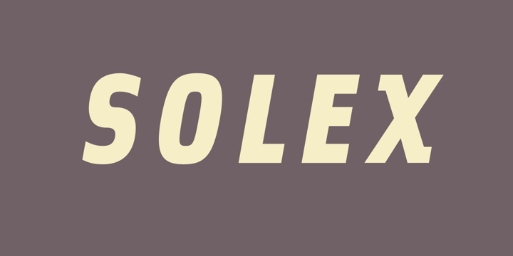 Przykład czcionki Solex