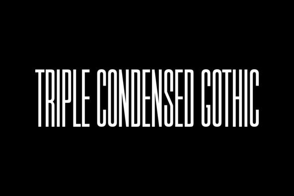 Przykład czcionki Triple Condensed Gothic Bold