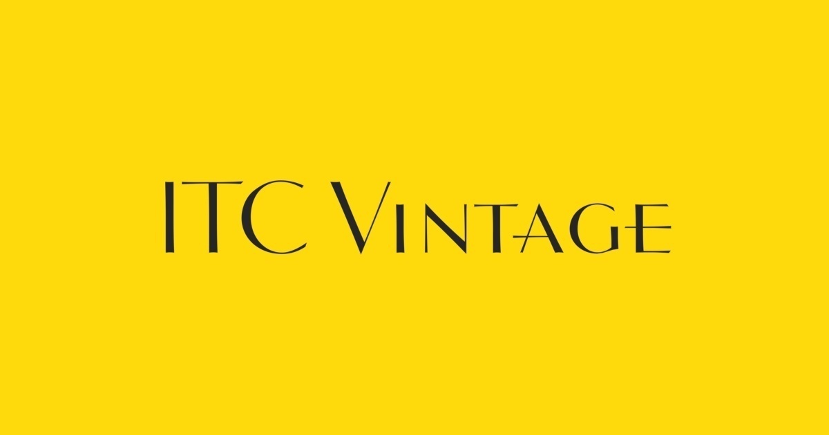 Przykład czcionki Vintage ITC
