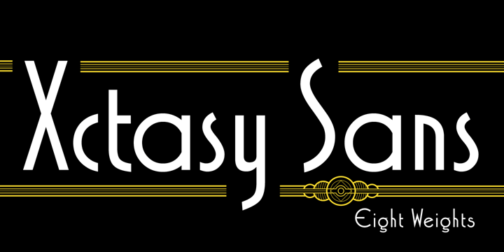 Przykład czcionki Xctasy Sans