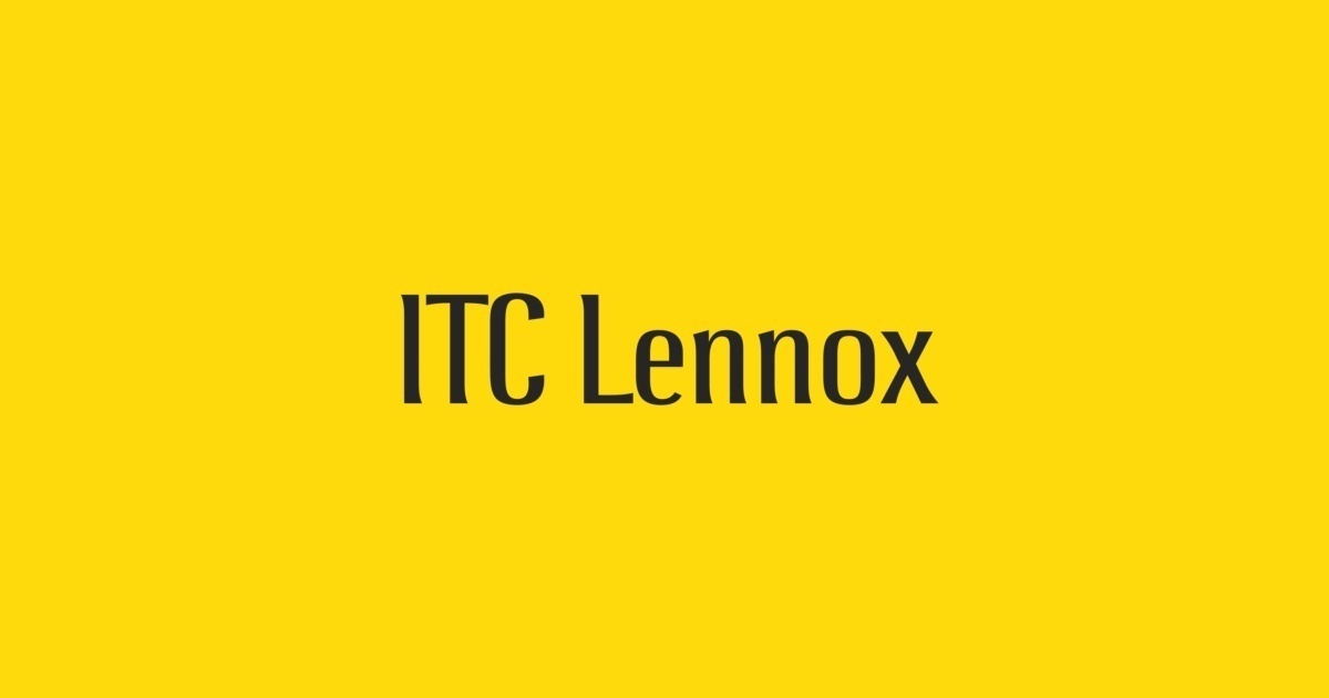 Przykład czcionki Lennox ITC