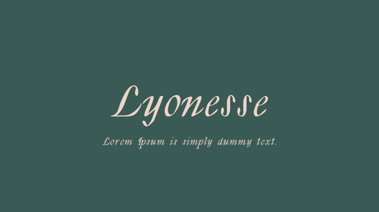 Przykład czcionki Lyonesse