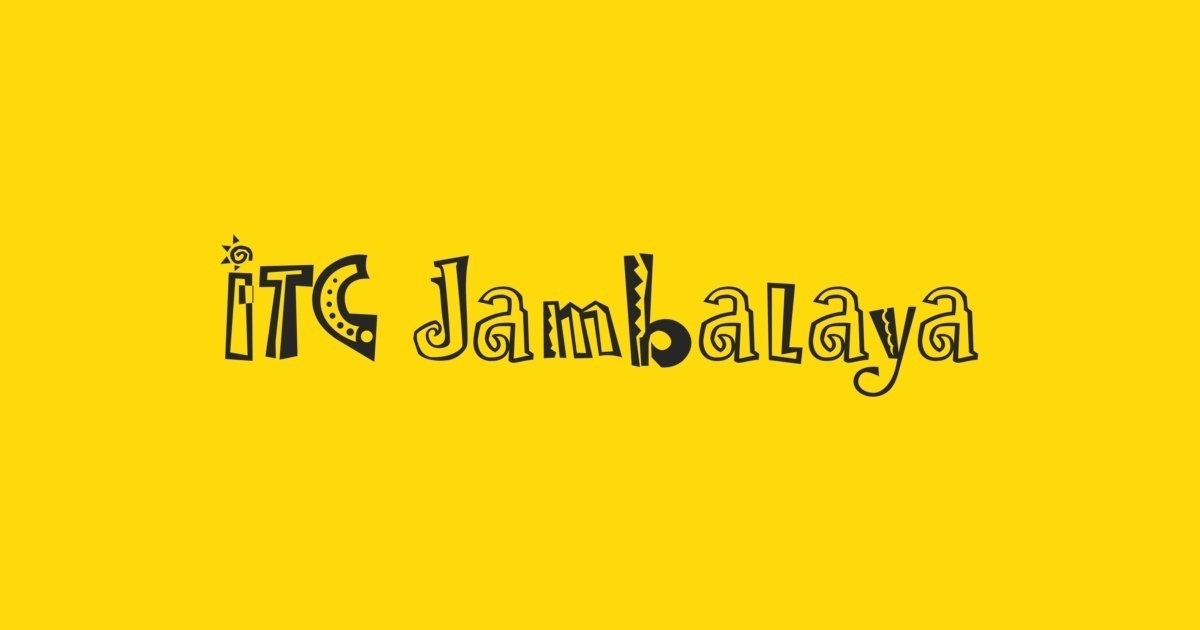 Przykład czcionki Jambalaya ITC Roman
