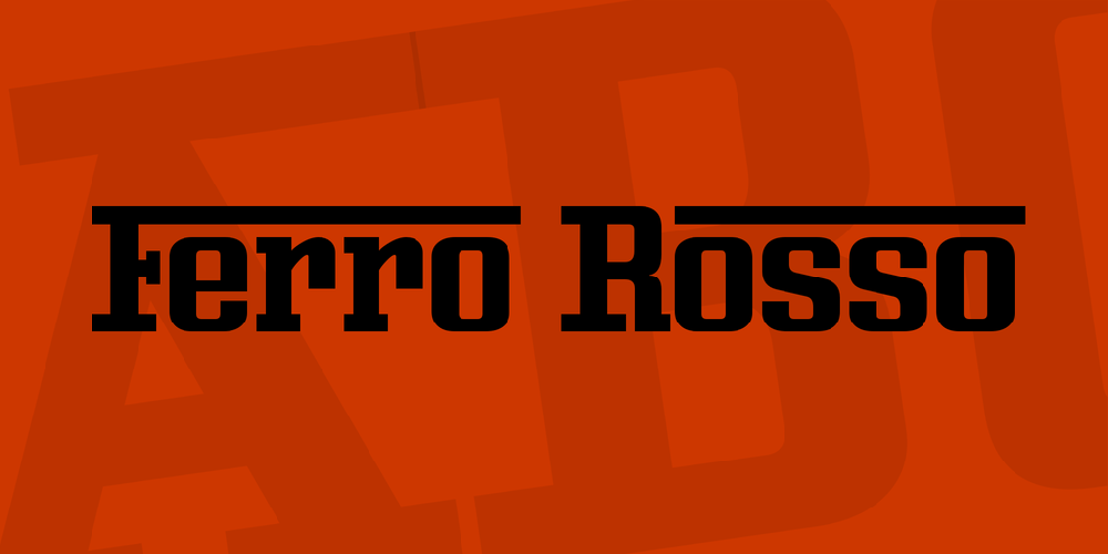 Przykład czcionki Ferro Rosso