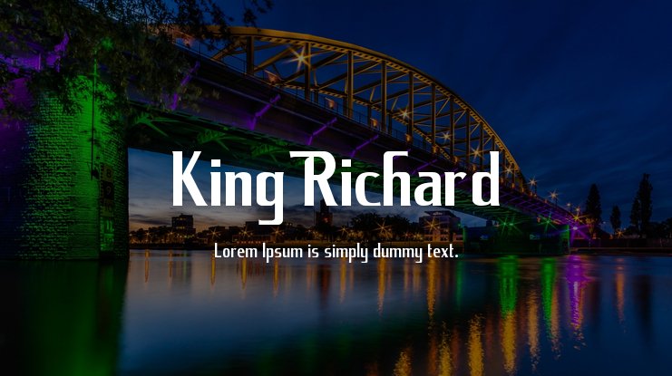 Przykład czcionki King Richard Regular