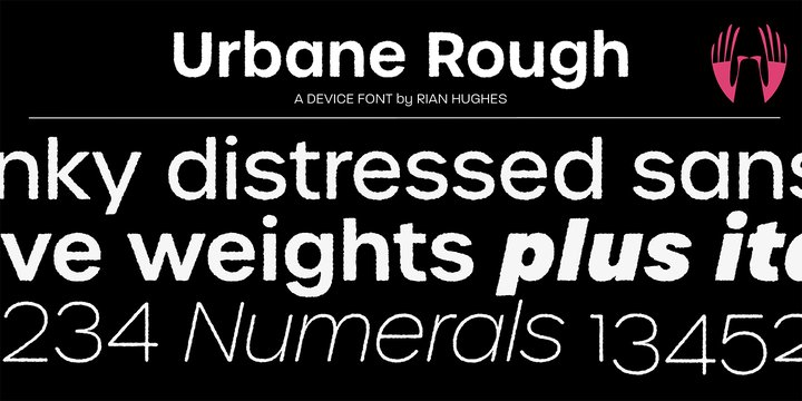 Przykład czcionki Urbane Rough Medium Italic