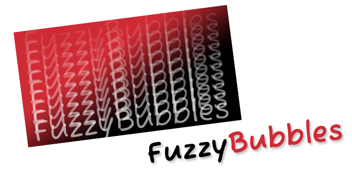 Przykład czcionki Fuzzy Bubbles Bold