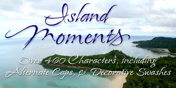 Przykład czcionki Island Moments