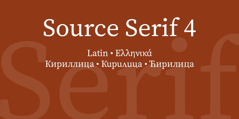 Przykład czcionki Source Serif 4