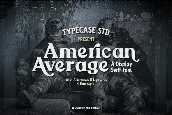 Przykład czcionki American Average Bold Italic