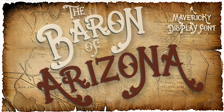 Przykład czcionki Baron Of Arizona