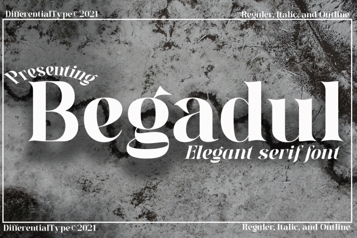 Przykład czcionki Begadul