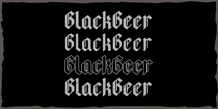 Przykład czcionki Black Beer Textured