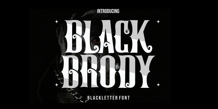 Przykład czcionki Black Brody
