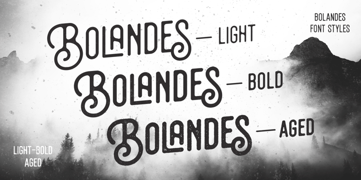 Przykład czcionki Bolandes Bold