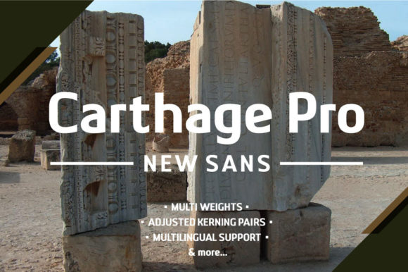 Przykład czcionki Carthage Roman