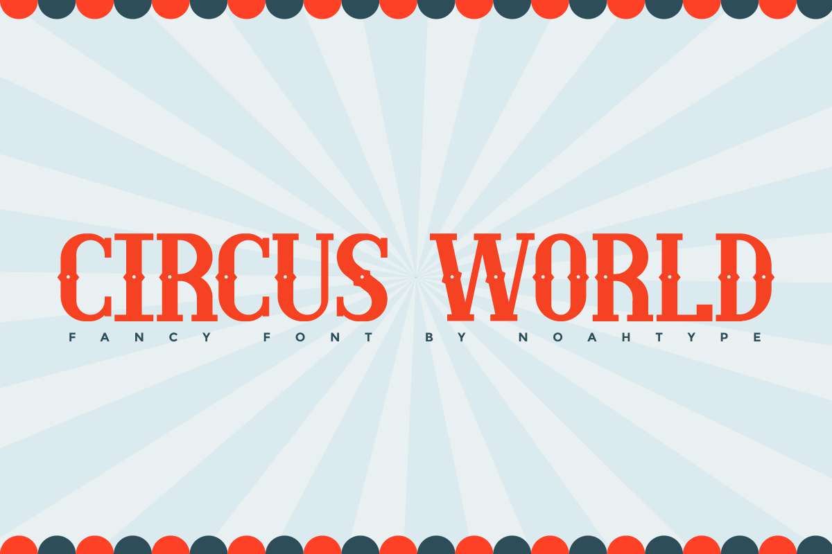 Przykład czcionki Circus World Regular