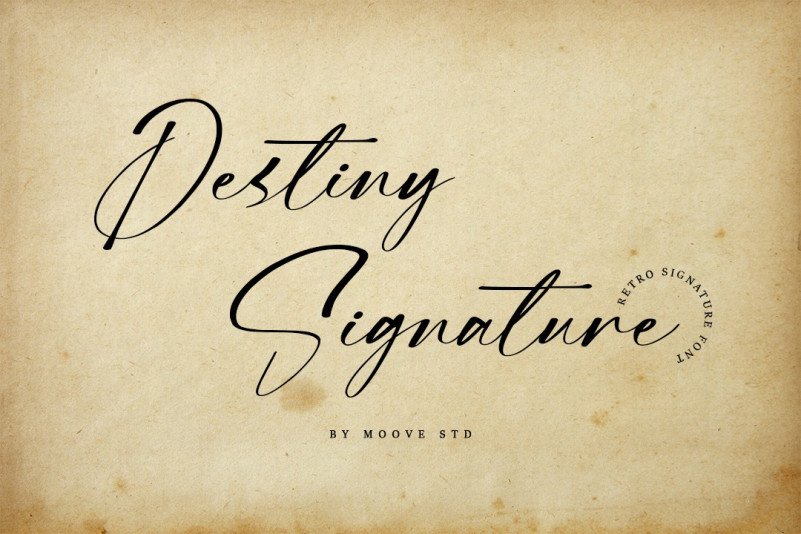 Przykład czcionki Destiny Signature