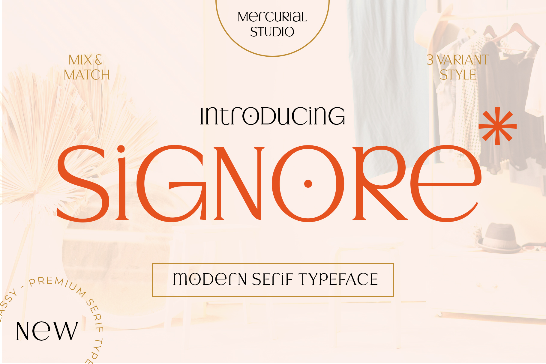 Przykład czcionki Signore Serif Typeface