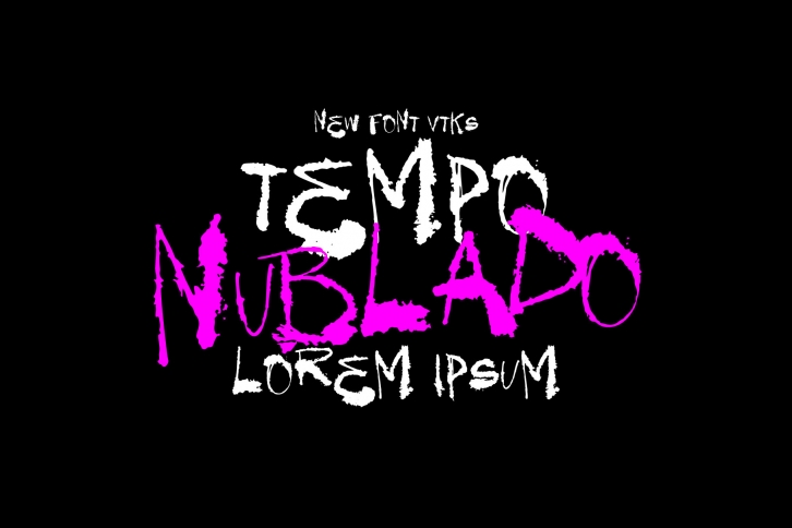 Przykład czcionki Tempo Nublado Regular