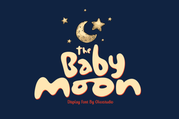 Przykład czcionki The Baby Moon Regular