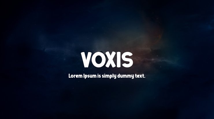 Przykład czcionki Voxis Regular