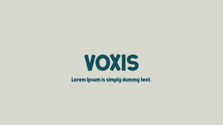 Przykład czcionki Voxis Regular
