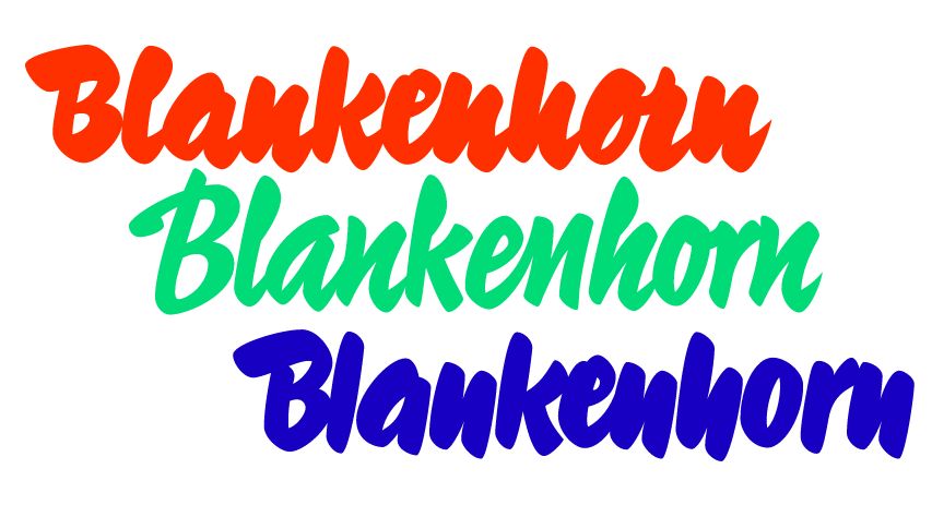 Przykład czcionki Blankenhorn Script