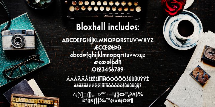 Przykład czcionki Bloxhall Faded Offset