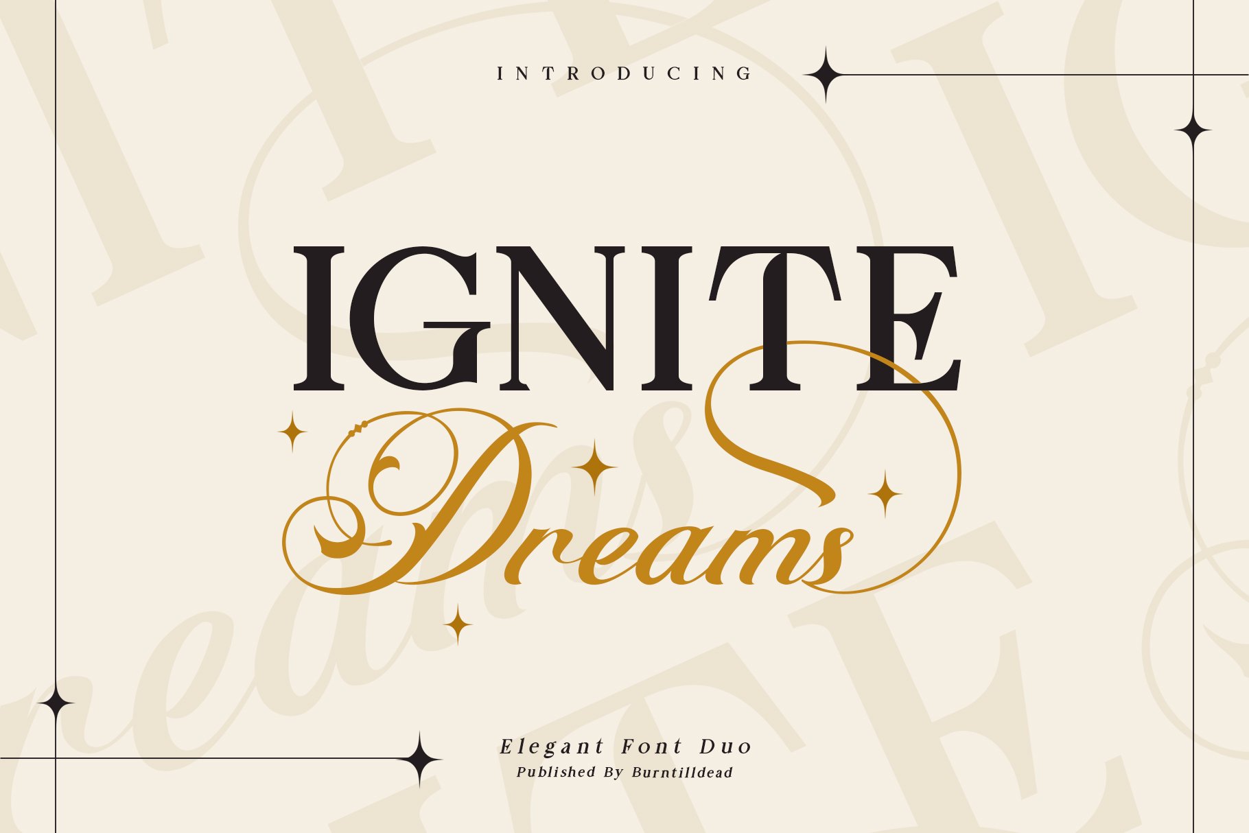 Przykład czcionki Ignite Dreams Script