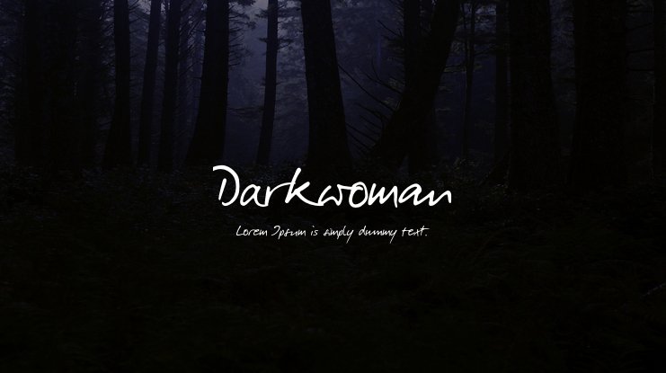 Przykład czcionki Darkwoman