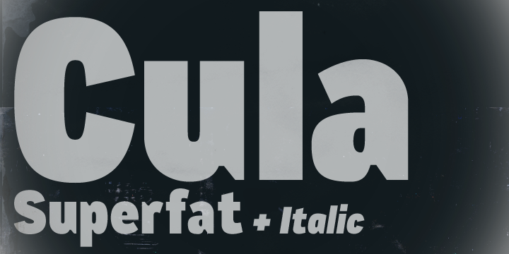 Przykład czcionki CA Cula Superfat Italic