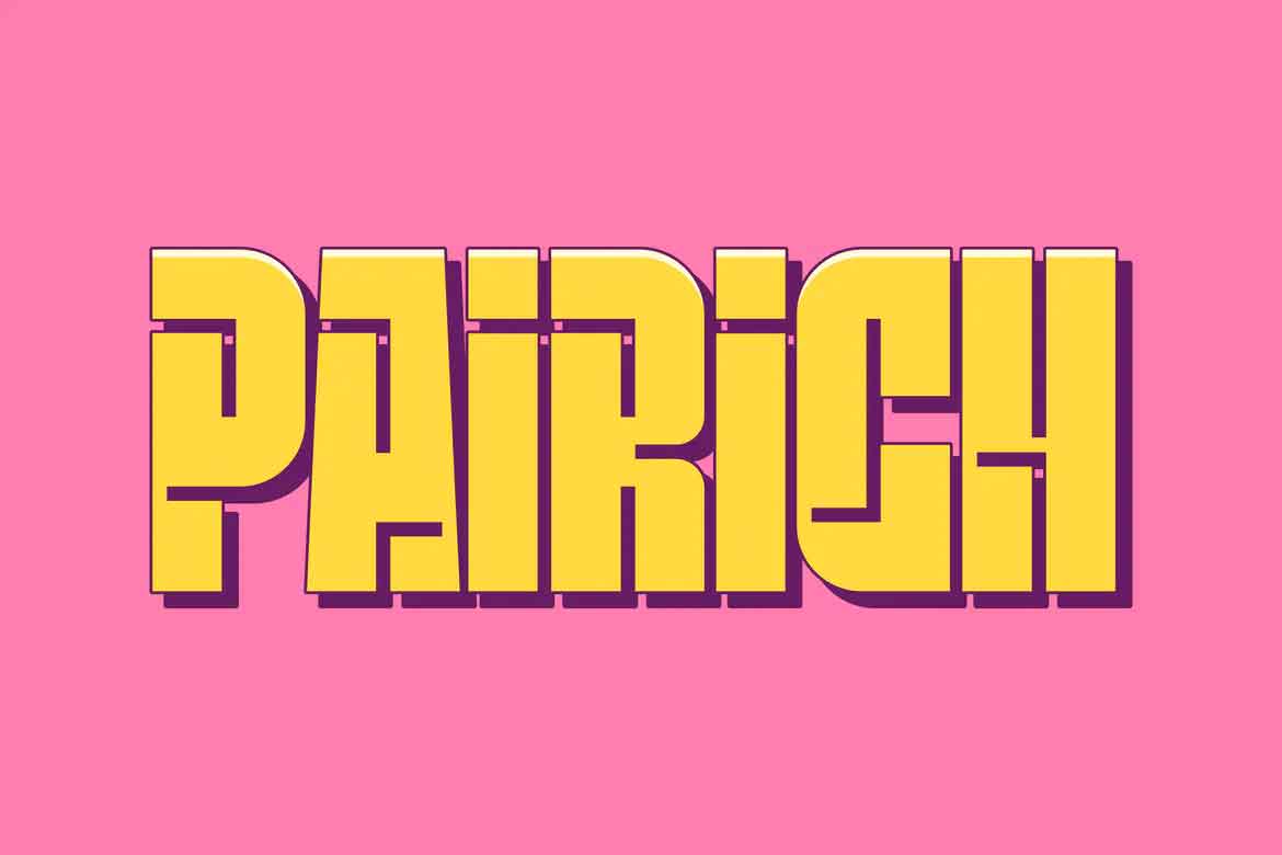 Przykład czcionki Pairich Regular