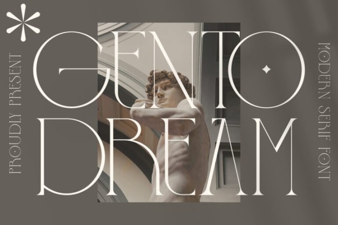 Przykład czcionki Gento Dream Italic