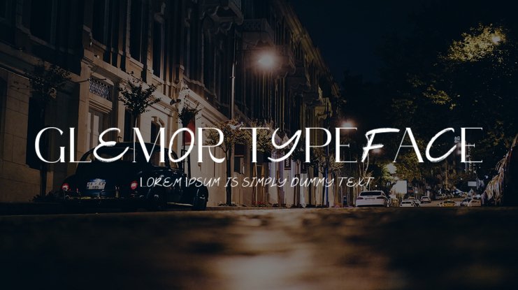 Przykład czcionki Glemor Typeface