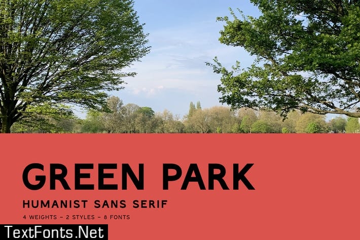 Przykład czcionki Green Park