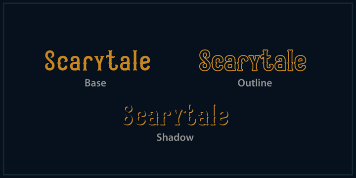 Przykład czcionki Scarytale Shadow