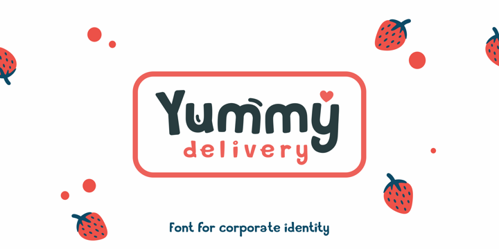 Przykład czcionki Yummy Delivery Outline