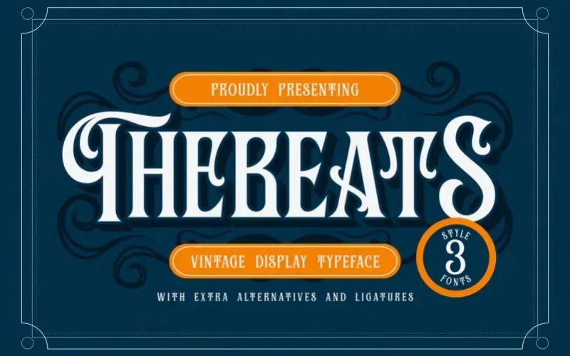 Przykład czcionki Thebeats