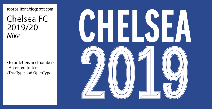 Przykład czcionki Chelsea 19-20