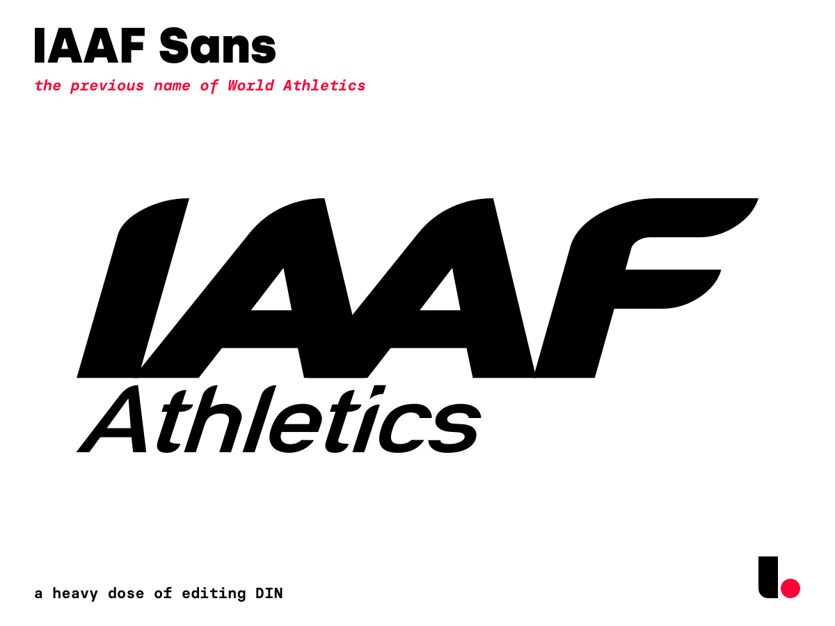 Przykład czcionki IAAF Sans