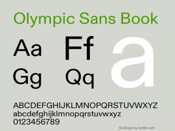 Przykład czcionki Olympic Sans