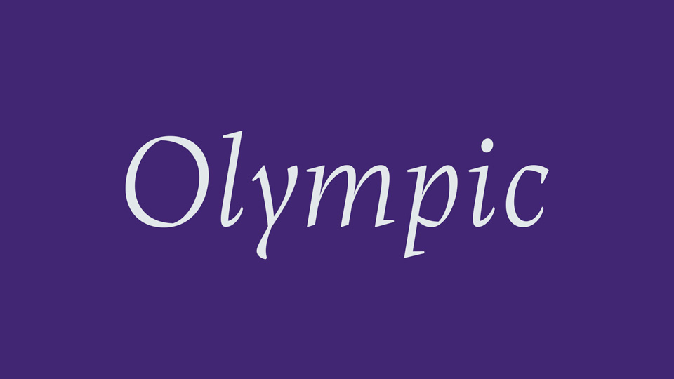 Przykład czcionki Olympic Serif