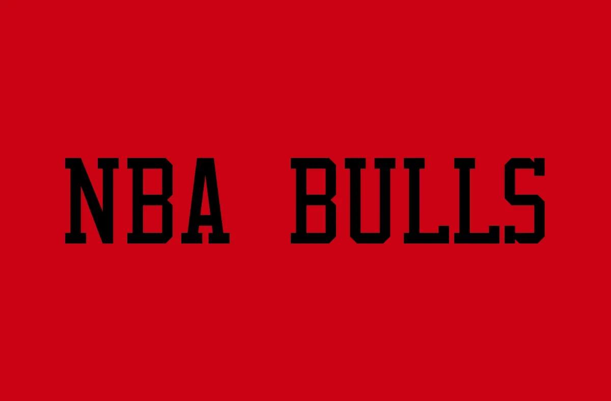 Przykład czcionki NBA Bulls Regular