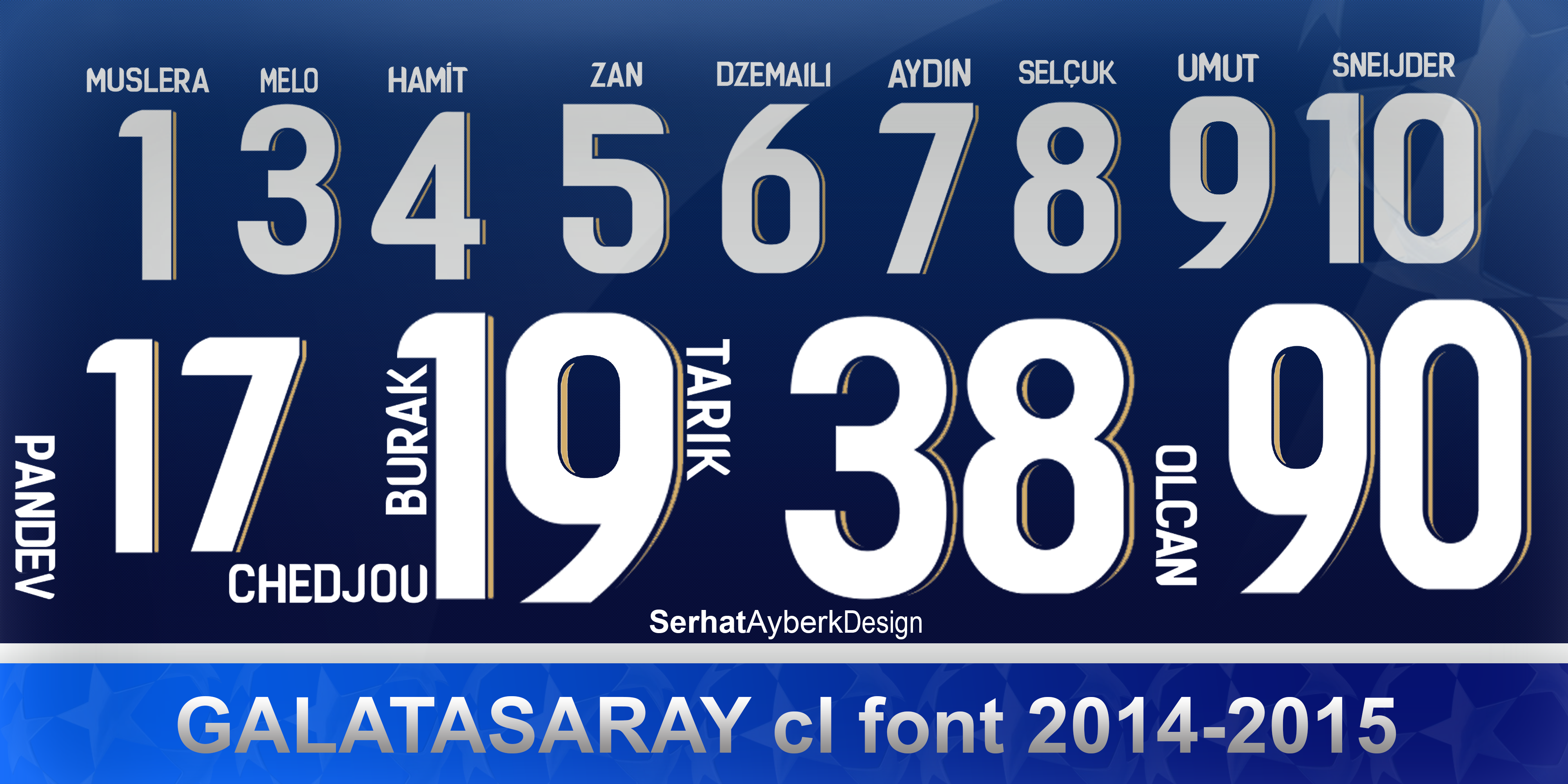 Przykład czcionki Galatasaray