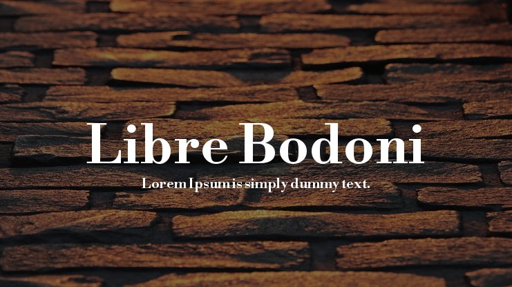 Przykład czcionki Libre Bodoni