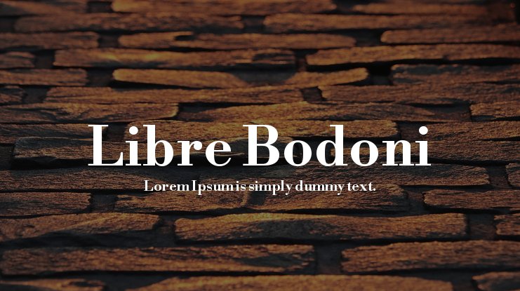 Przykład czcionki Libre Bodoni Italic