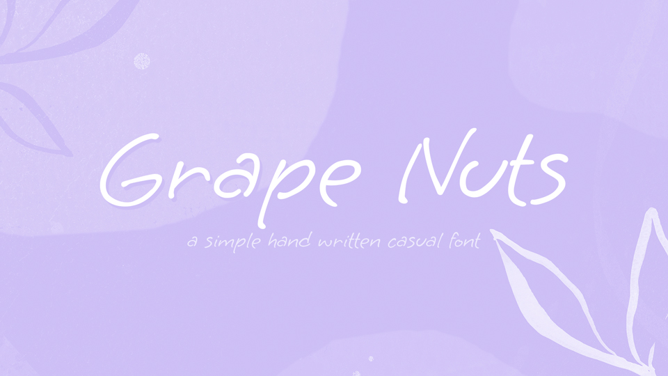Przykład czcionki Grape Nuts